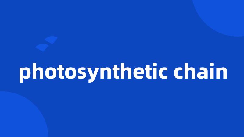 photosynthetic chain