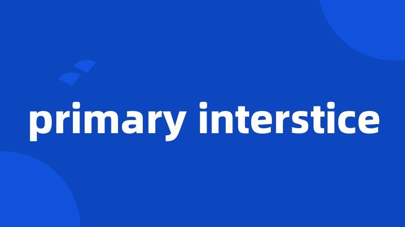 primary interstice