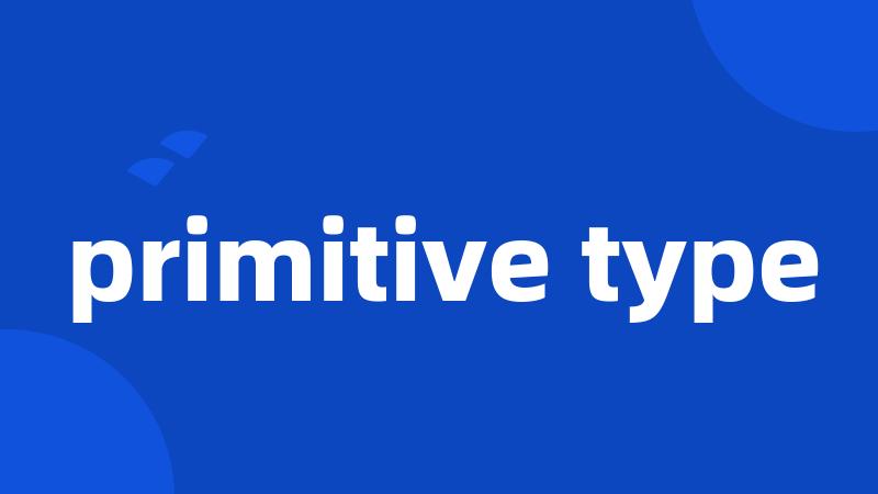 primitive type