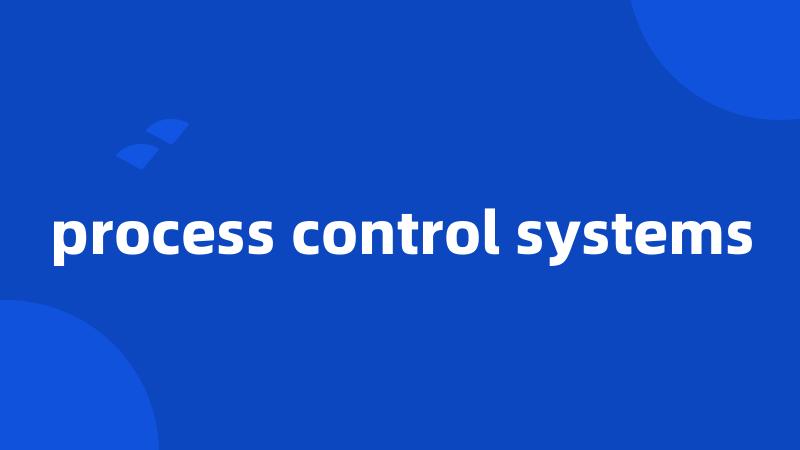 process control systems