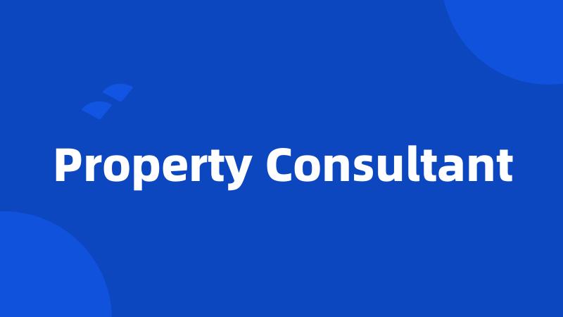 Property Consultant