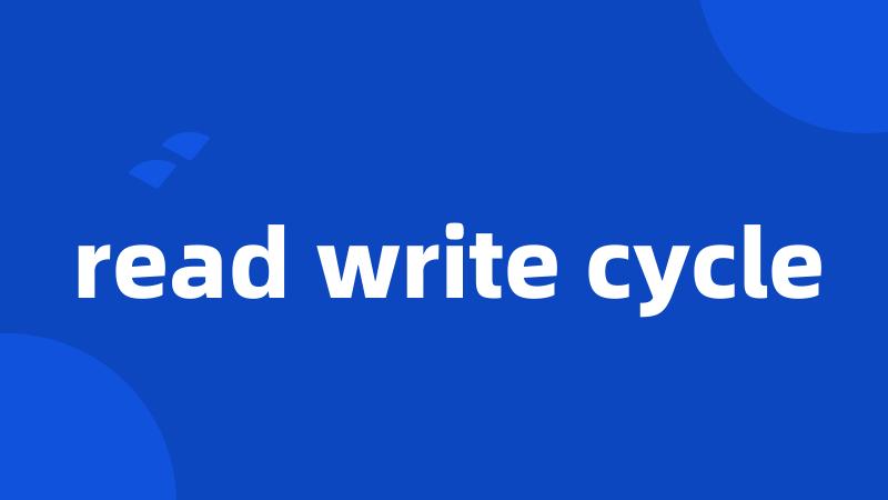 read write cycle