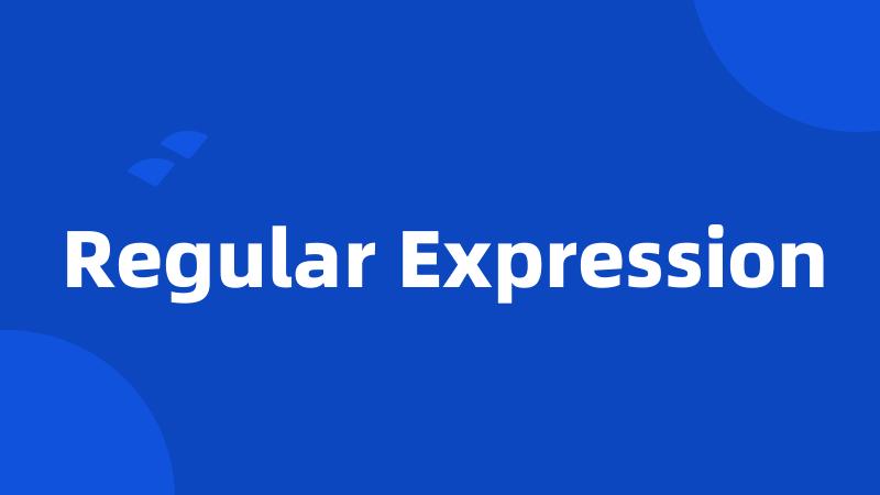 Regular Expression