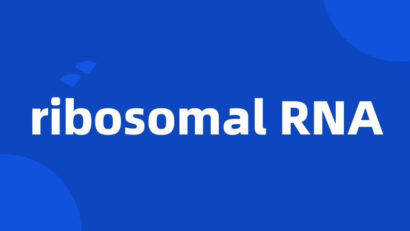 ribosomal RNA