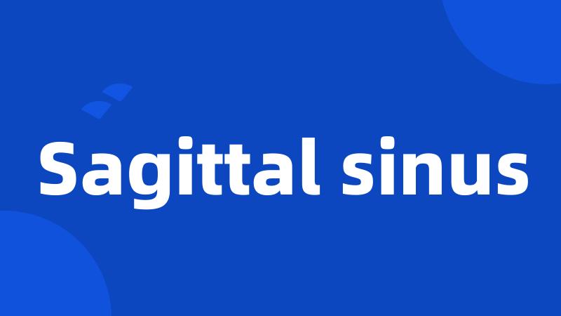 Sagittal sinus