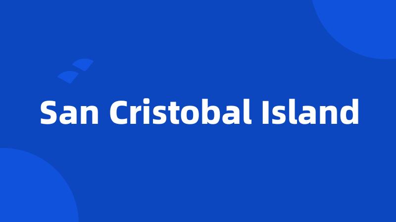 San Cristobal Island