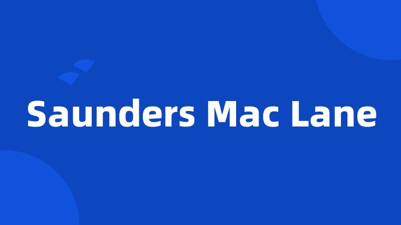 Saunders Mac Lane