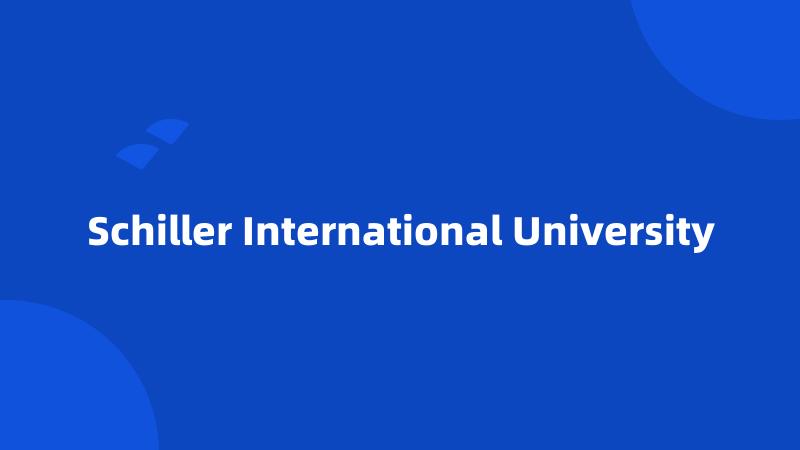 Schiller International University