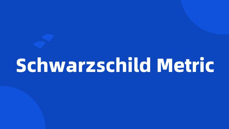 Schwarzschild Metric