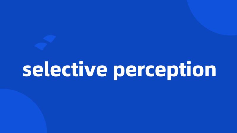 selective perception