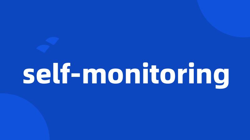 self-monitoring