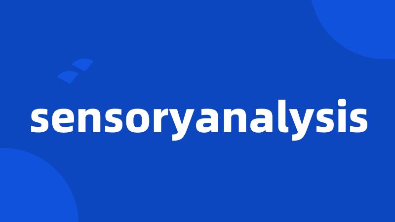 sensoryanalysis