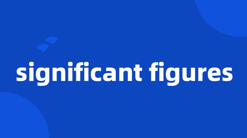 significant figures