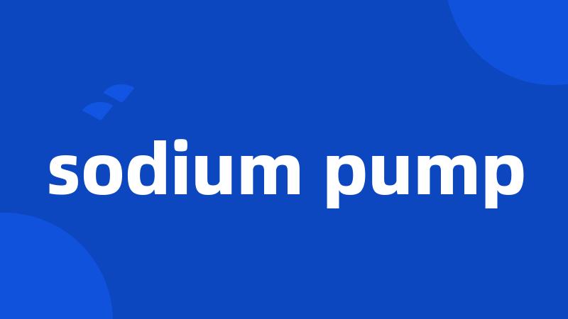 sodium pump