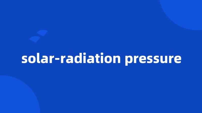 solar-radiation pressure