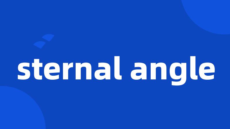 sternal angle