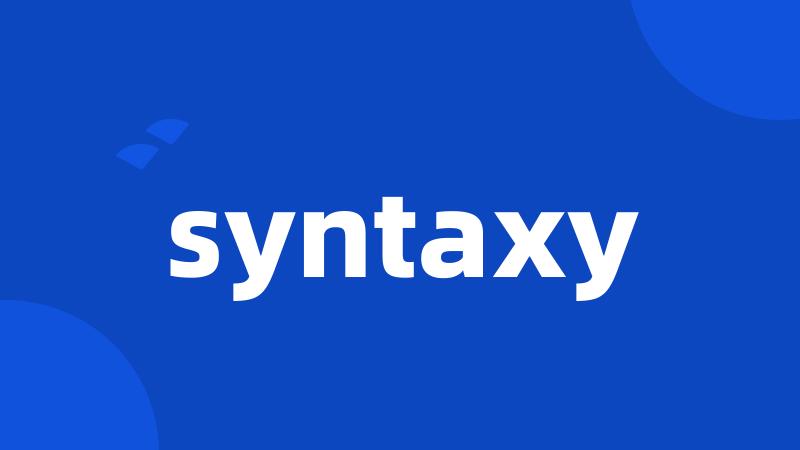 syntaxy