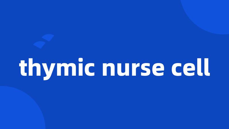 thymic nurse cell