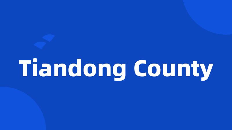 Tiandong County