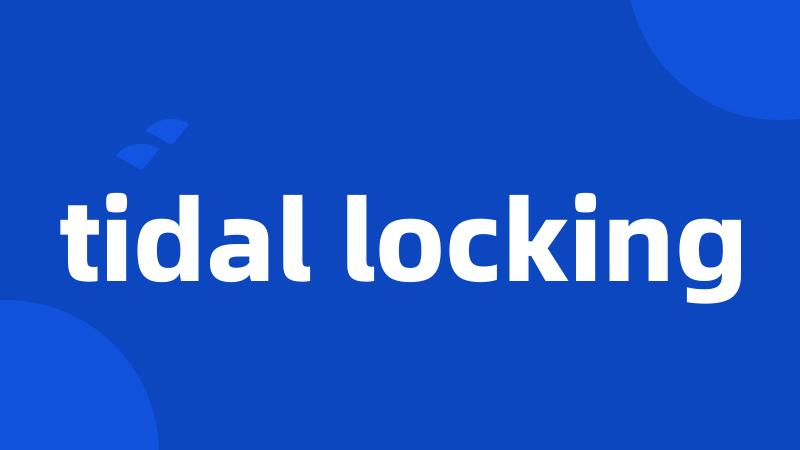 tidal locking