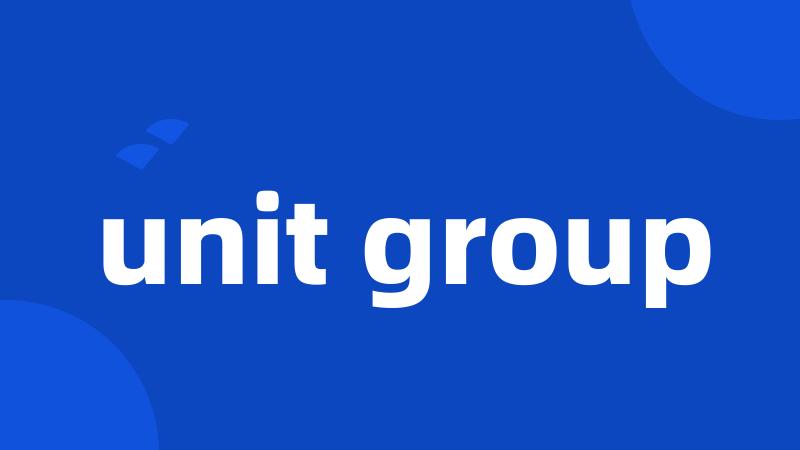 unit group