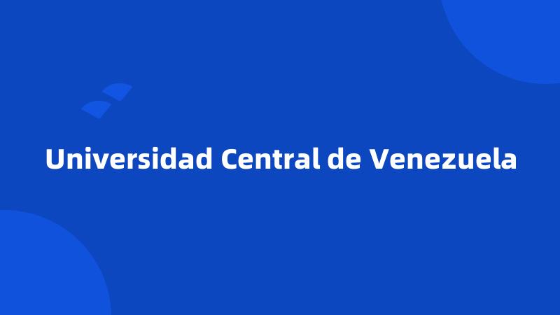 Universidad Central de Venezuela