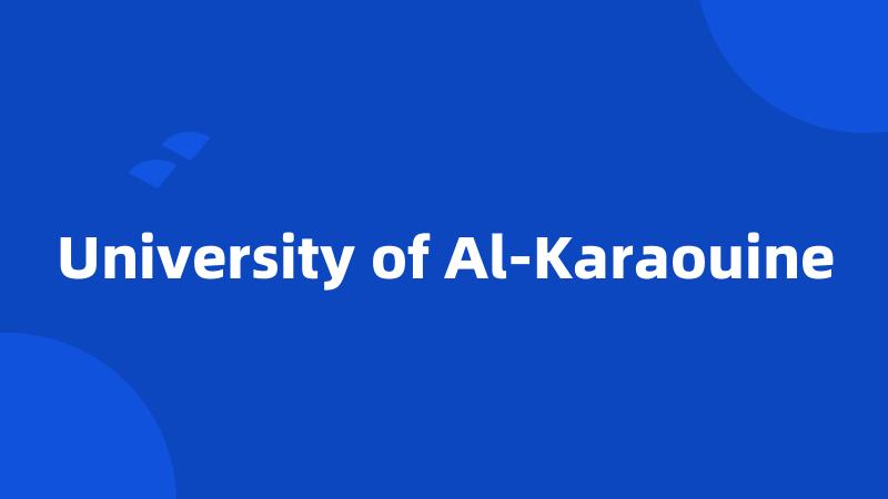 University of Al-Karaouine