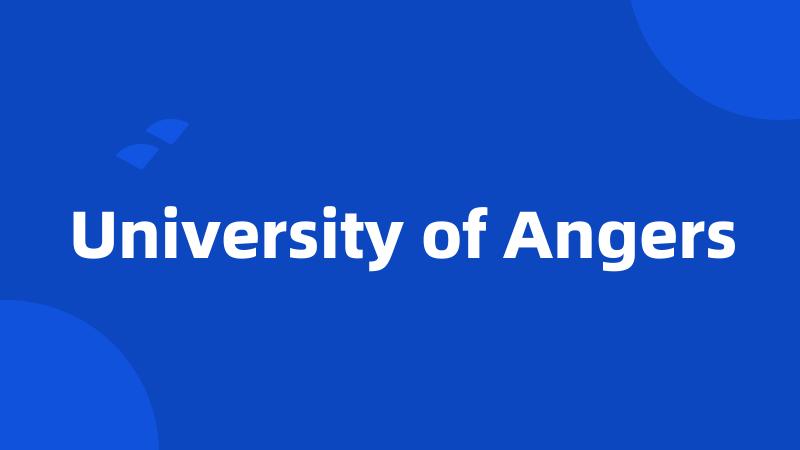 University of Angers