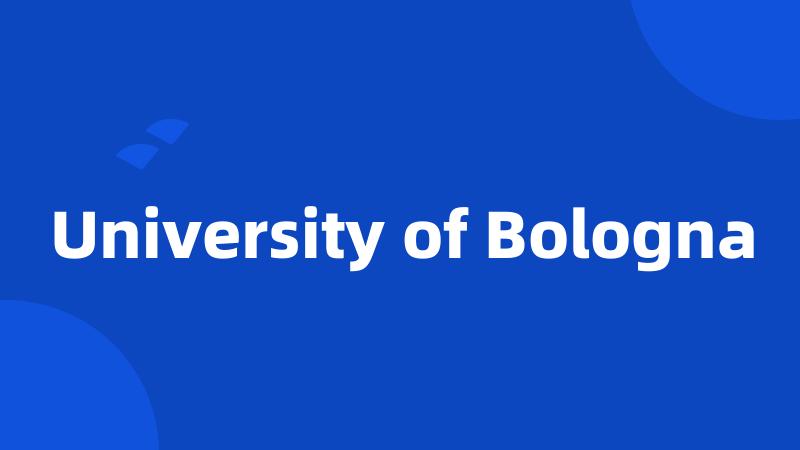 University of Bologna