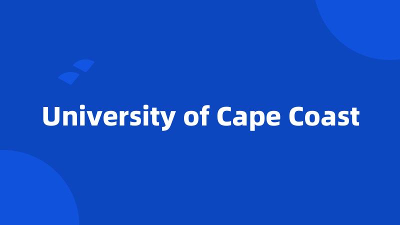 University of Cape Coast