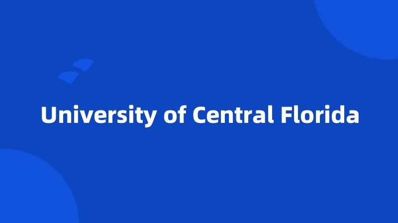 University of Central Florida