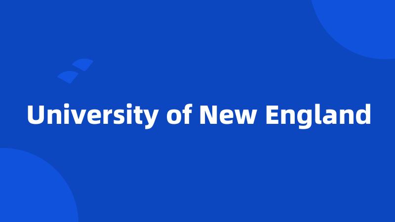 University of New England