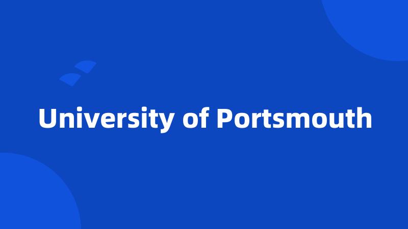 University of Portsmouth