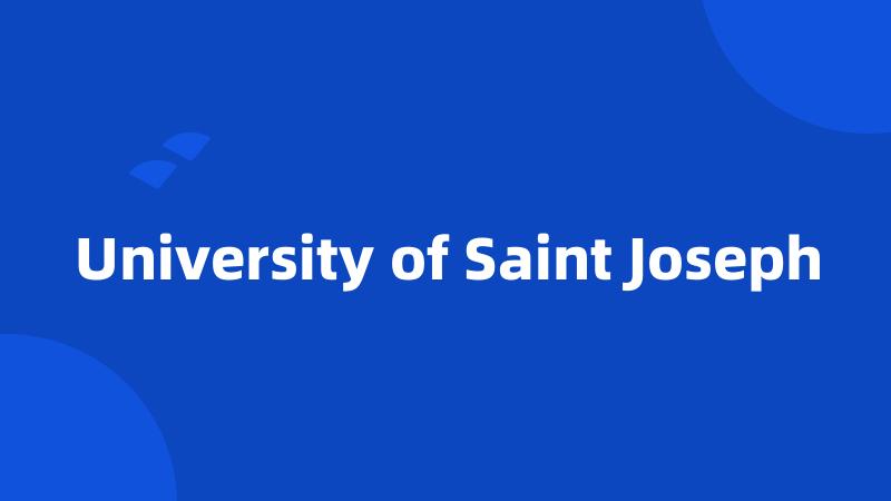 University of Saint Joseph