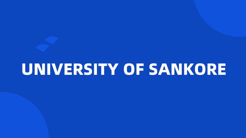 UNIVERSITY OF SANKORE