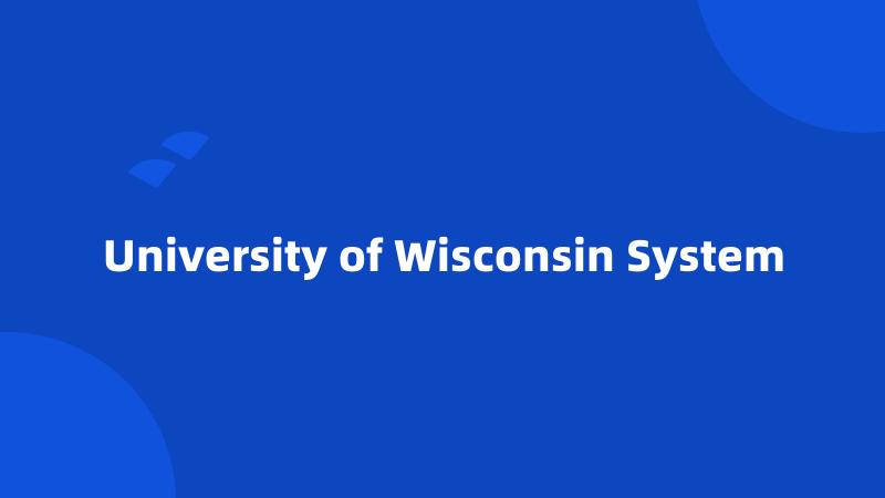 University of Wisconsin System