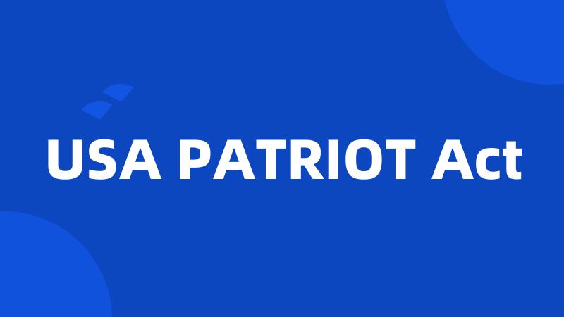 USA PATRIOT Act