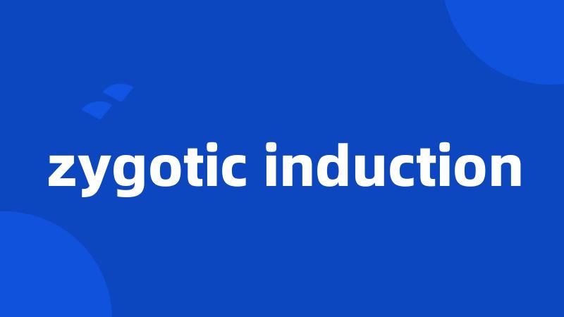 zygotic induction