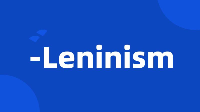 -Leninism