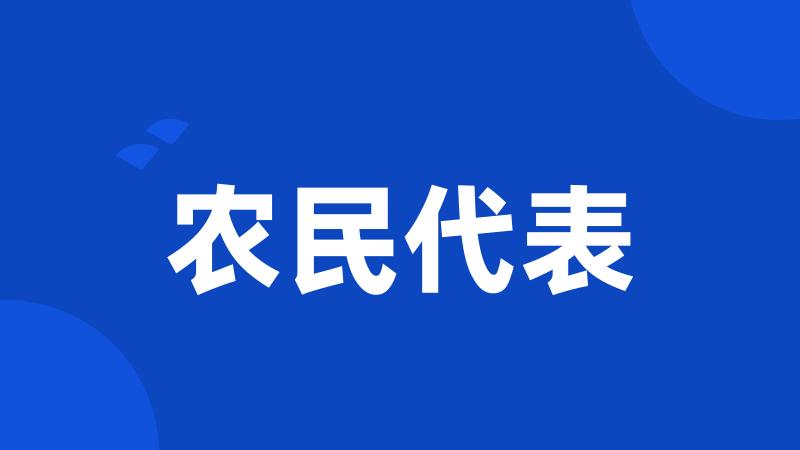 农民代表