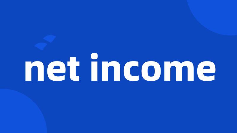 net income