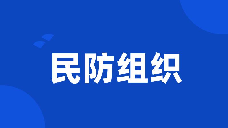 民防组织