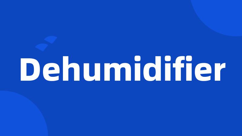 Dehumidifier