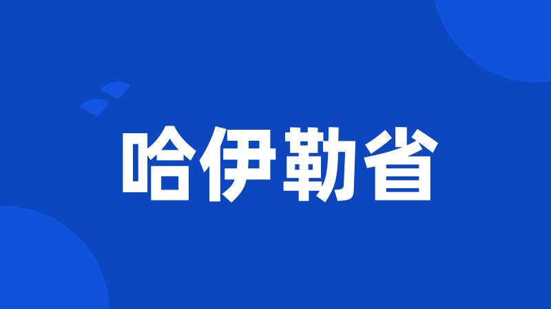 哈伊勒省