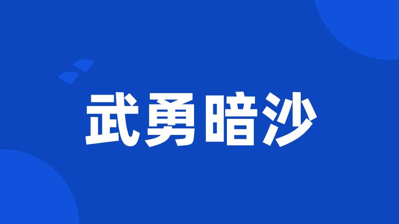 武勇暗沙