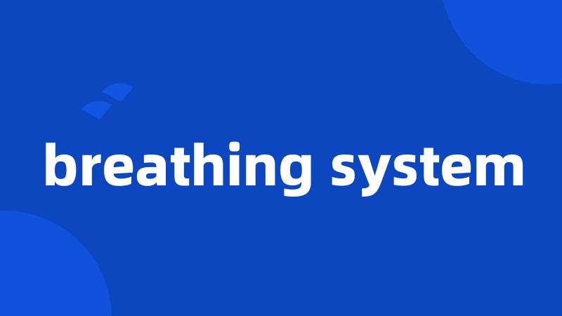 breathing system