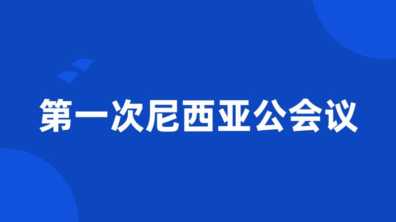 第一次尼西亚公会议