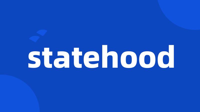 statehood