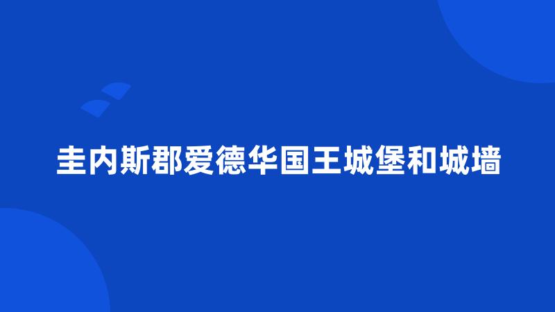 圭内斯郡爱德华国王城堡和城墙