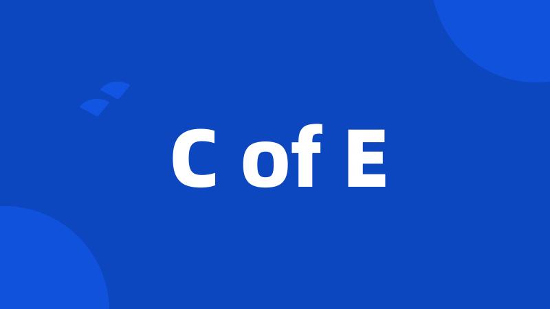 C of E